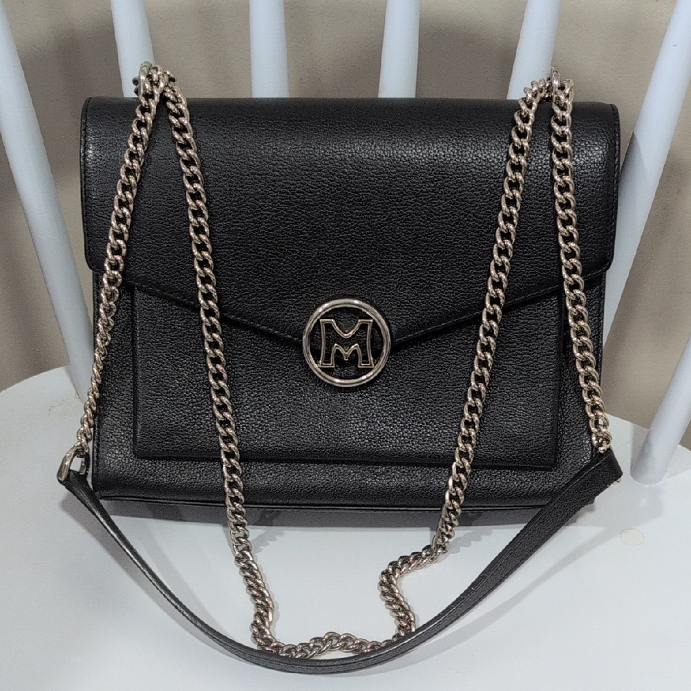 Chic Black Metro City Chain Shoulder Bag